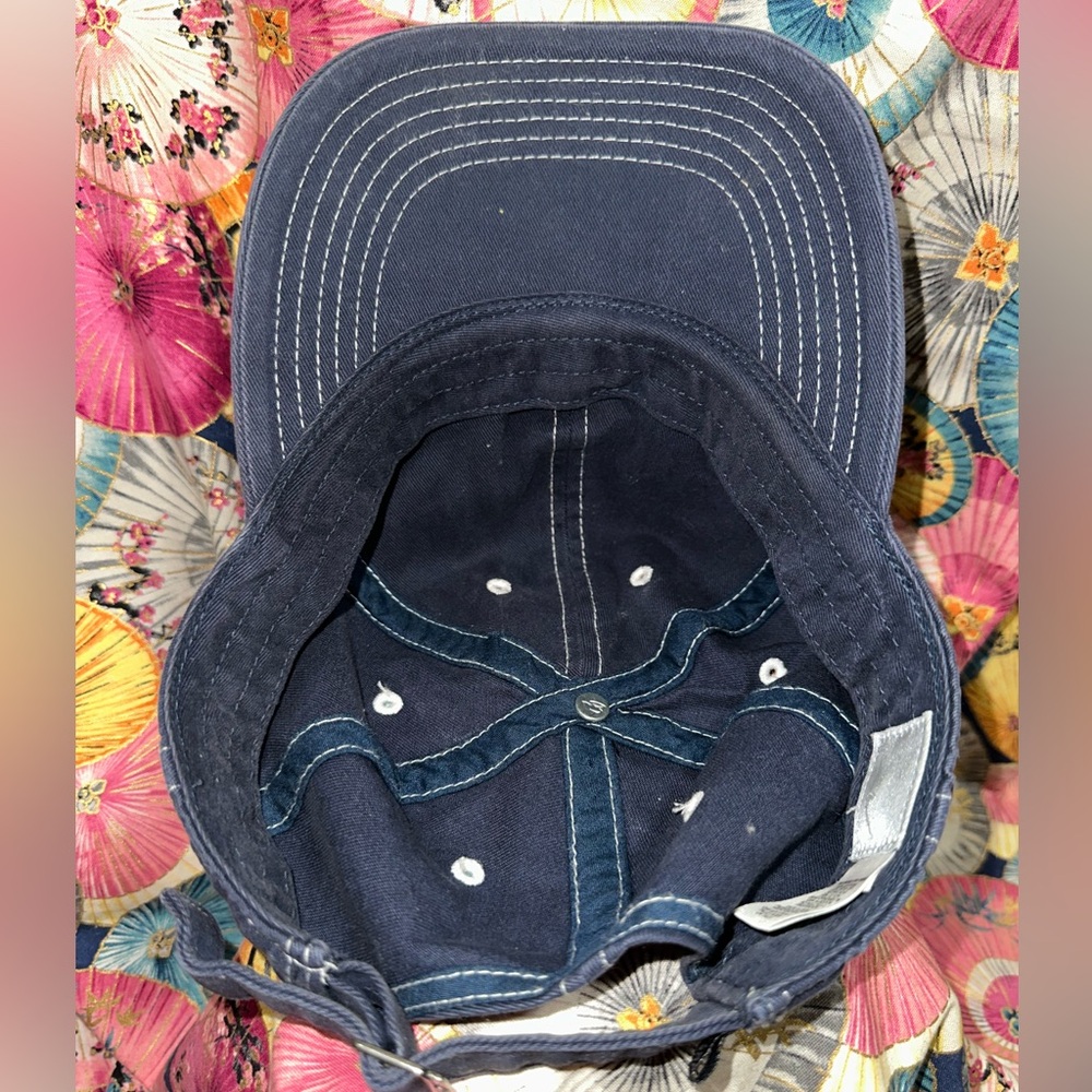 Nike Navy Denim Style Blue Baseball Cap Hat - Picture 2 of 3